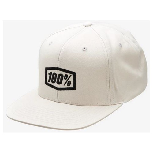 100% Icon Snapback Cap AJ Fit Silver Grey