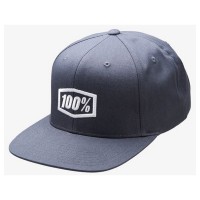100% Icon Youth Snapback Cap LYP Fit Heather Charcoal