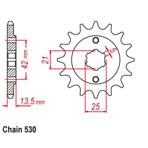 Supersprox Front Sprocket 10-725-15 (530)
