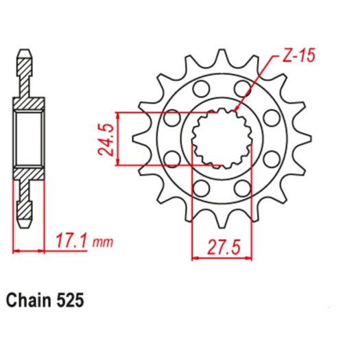 Supersprox Front Sprocket 10-749-xx (525)