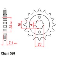 Supersprox Front Sprocket 10-KT9-xx (520)
