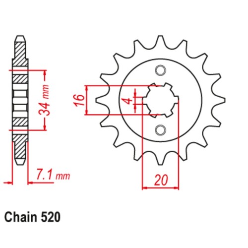 Supersprox Front Sprocket 10-KT9-xx (520)