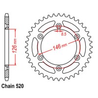 Supersprox Stealth Rear Sprocket Blue 11S-402-xxBU (520)