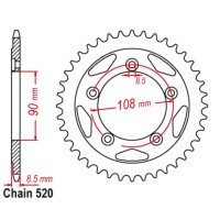 Supersprox Rear Sprocket Steel 11-491-xx (520)