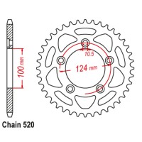 Supersprox Stealth Rear Sprocket Black 11S-746-xxBK (520)