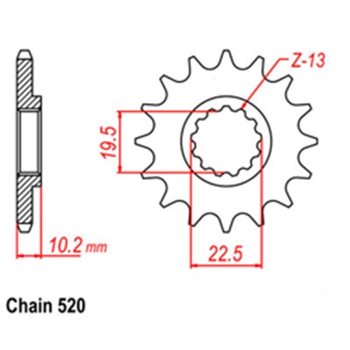 RK Front Steel Sprocket (520)