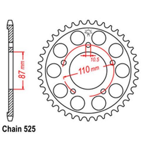 RK Rear Steel Sprocket (525)