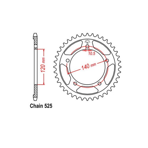 RK Rear Steel Sprocket (525)