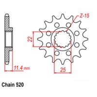 RK Front Steel Sprocket (520)