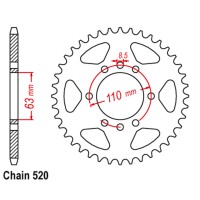 RK Rear Steel Sprocket (520)