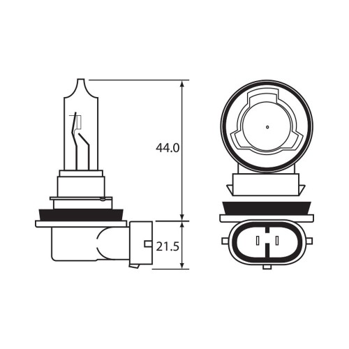 Bulb - Halogen - 12V 65W H9 PGJ19-5