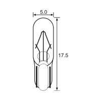Bulb - Wedge Type - 12V 1.2W T5 A5143