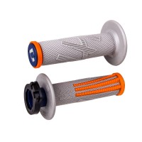 ODI MX V2 Emig Pro Lock On Grip Grey / Orange 2T / 4T