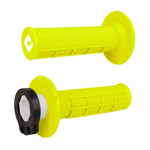 ODI MX Half Waffle Lock On Grip Flo Yellow - 2T / 4T