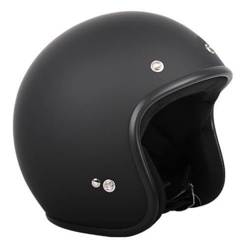 RXT Low Ride Openface Matt Black with Studs Helmet