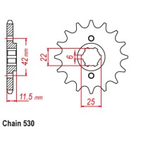 Supersprox Front Sprocket 10-MC8-15 (530)