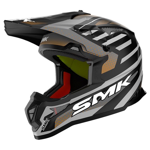 SMK Allterra Helmet Bulldozer MA267 - Matte Black/Grey/Orange