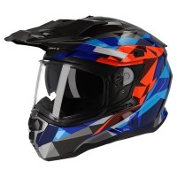 M2R Hybrid Helmet Poly PC-1 - Black/Blue/Red
