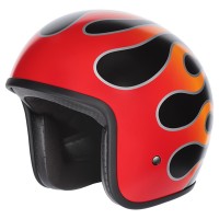 M2R Prime Helmet Flamed PC-1 - Black/Red