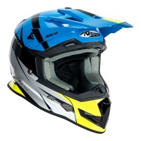 Nitro MX700 Recoil Black/Light Blue/Silver/Fluro Yellow Youth Helmet