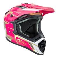 Nitro MX760 Pink/White/Gold Helmet