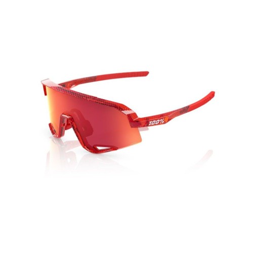 100% Slendale Campari Translucent Hiper Fire Red Mirror Lens