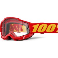 100% Accuri 2 Enduro Moto Goggle Red-clear Lens