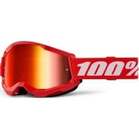 100% Strata 2 Goggle Red - Mirror Red Lens