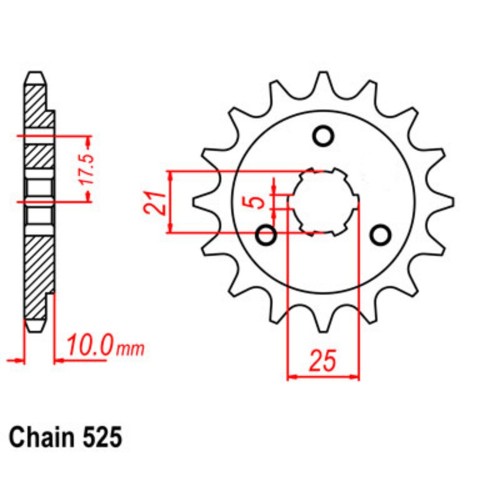 Supersprox Front Sprocket 10-31D-xx (525)