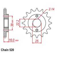 Supersprox Stealth Front Sprocket 10S-736-xx (520)