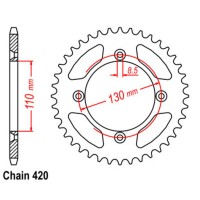 Supersprox Rear Sprocket (420)