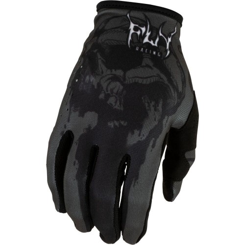 Fly Racing 2027 Lite SE Dark Series Grey/Black Kids Gloves