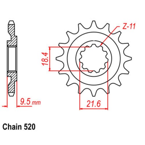 Supersprox Front Sprocket 10-ML3-xx (520)