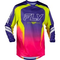 Fly Racing 2027 F-16 Raze Purple/Red/Yellow Kids Jersey